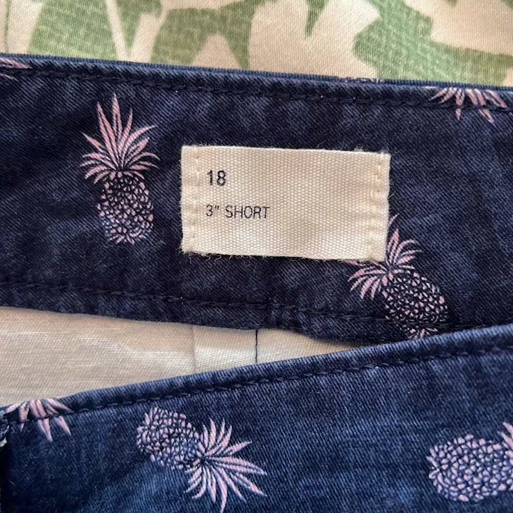 New Gap, pineapple, shorts. size 18